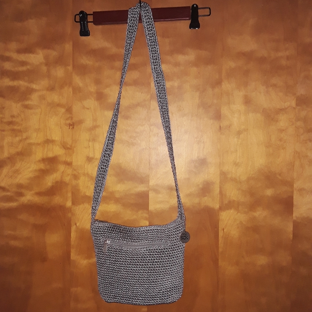 The Sak Small Gray Crochet Bag